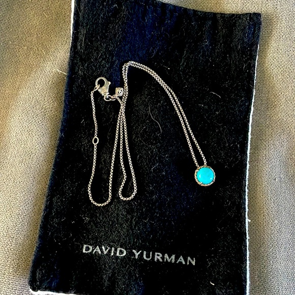 Petite Chatelaine® Necklace in Sterling Silver with turquoise stone